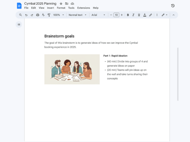 Crear imágenes con Gemini en Google Docs