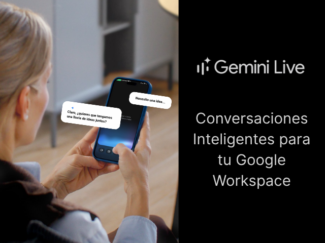 Un empresario utilizando Gemini Live para hacer una lluvia de ideas.