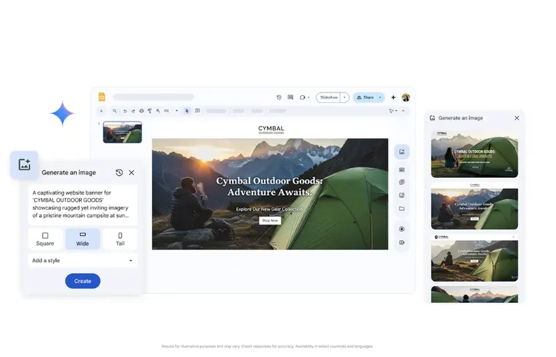 Google Vids creando un video con la Inteligencia Artificial de Gemini.