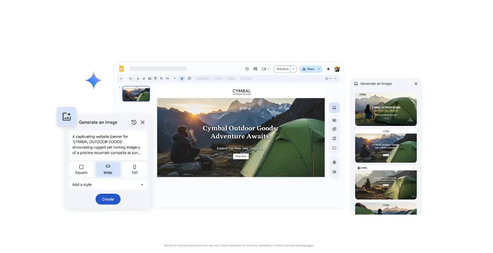 Google Vids creando un video con la Inteligencia Artificial de Gemini.
