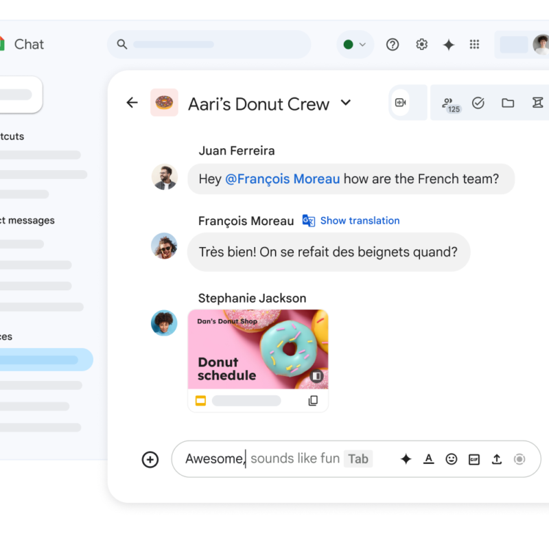 Inicia conversaciones y crea espacios en Google Chat que te ayudarán a mantenerte comunicado con tu equipo.