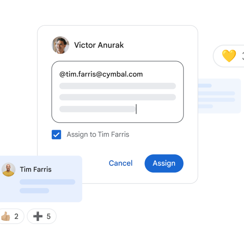 Mejora la colaboración con las sugerencias de edición y los comentarios de Google Docs.