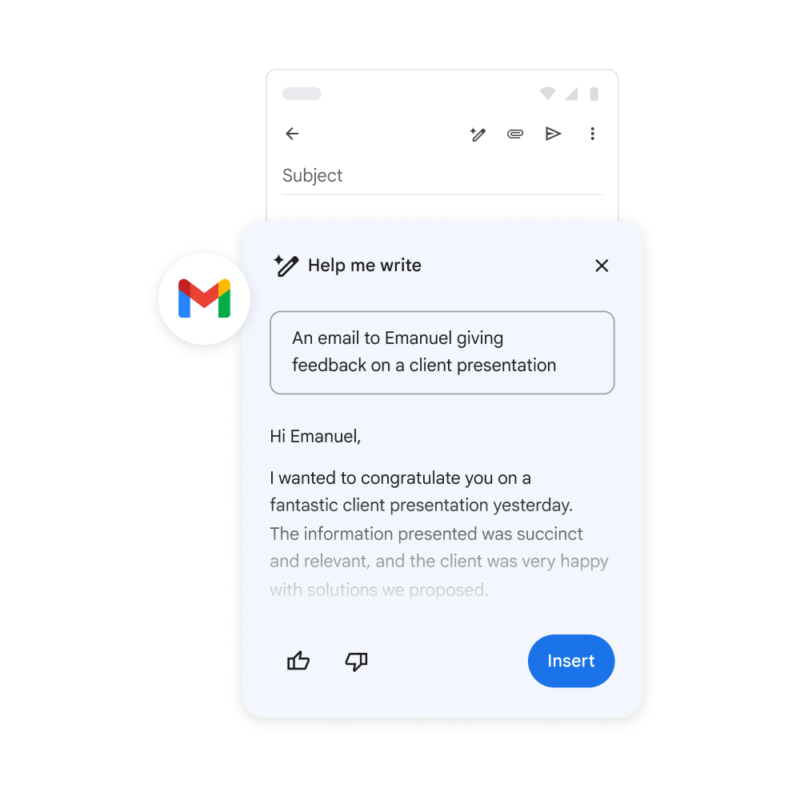 Gemini puede ayudarte a redactar correos, resumirlos y encontrar información en Gmail.