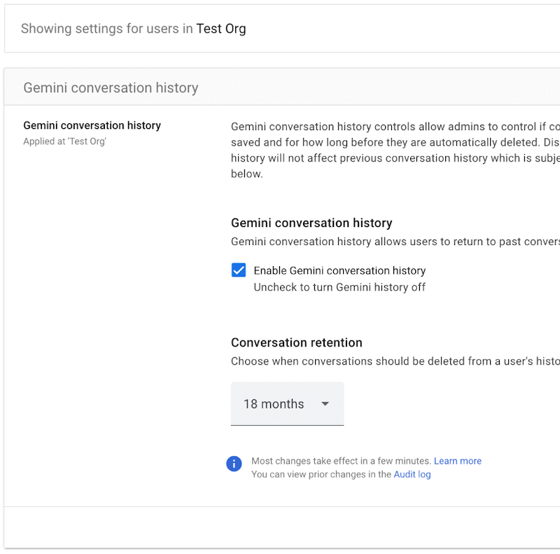 Ahora puedes configurar el historial de Gemini a nivel de administrador. Conoce los beneficios de esta función para la gestión de datos de tu empresa.