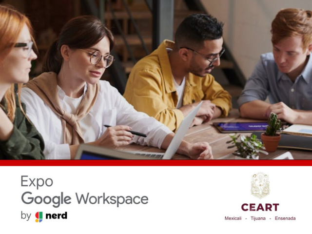 Evento Expo Google Workspace en Baja California 2025 gestionado por el partner G Nerd. Imagen de portada con mención de los lugares donde tendrá lugar.