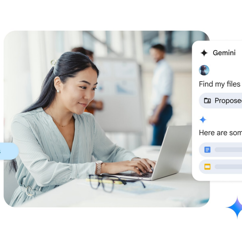 Una emprendedora utiliza do Google Drive y Gemini para optimizar la organización de archivos.