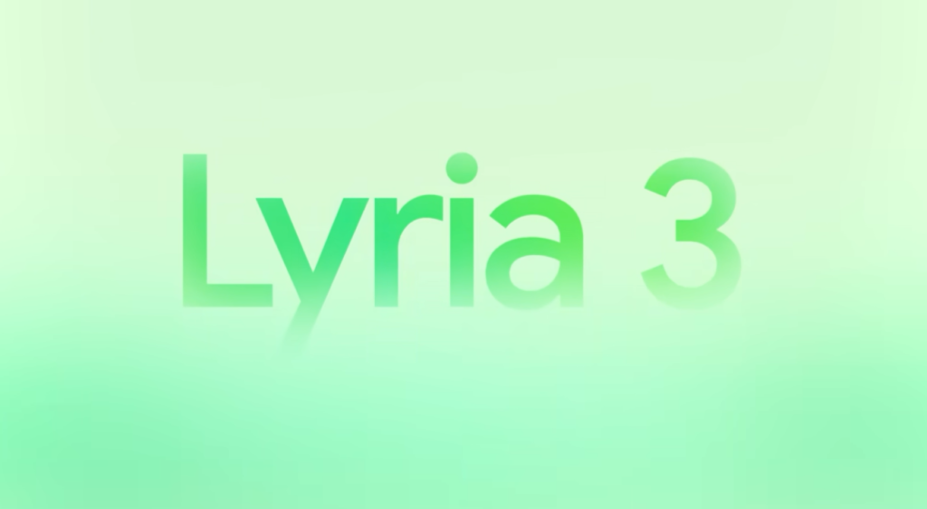 Logo de Lyria 3, el modelo de IA más avanzado de Google DeepMind para la música, dentro del ecosistema de Gemini.