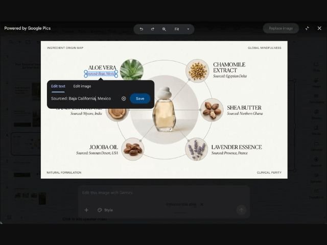 Con Google Pics puedes editar tus imagen mediante selecciones específicas de elementos.